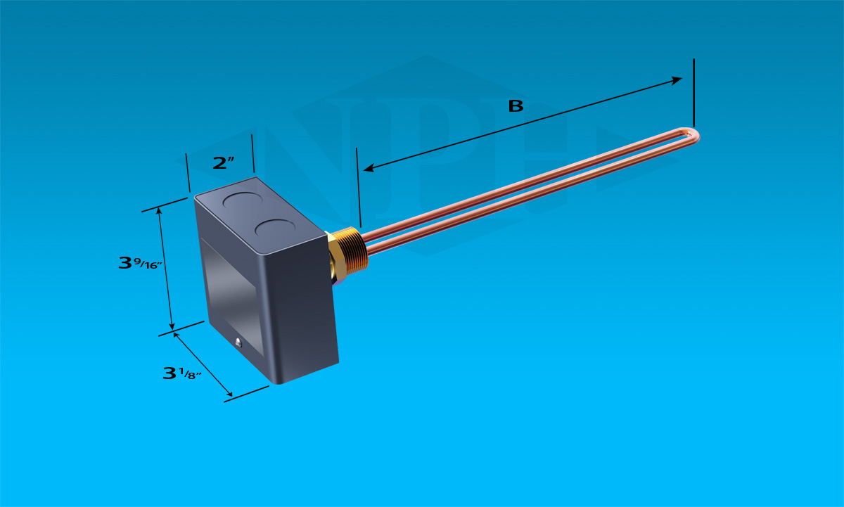 NEMA 1 -  1.25 NPT-General Purpose Enclosure-No Thermostat-Single Element Design